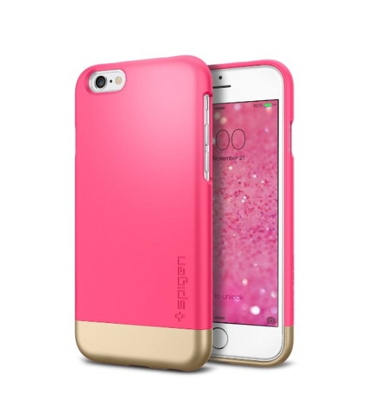 iPhone 6 Case Spigen Style Armor Safe Slide  Azalea Pink SOFT-Interior Scratch Protection